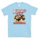 BUFFALO NEW YORK Circle The Wagons - football history Wild West WNY -  T-Shirt